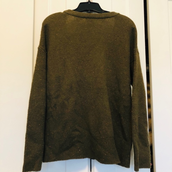 Olive Green Knit Cardigan - Picture 3 of 3